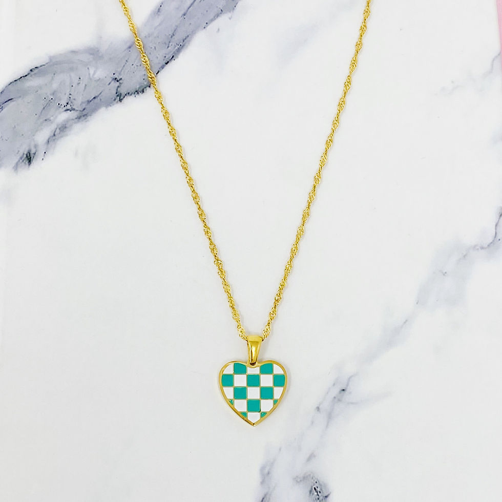 Thumbnail: Checkered Heart Necklace