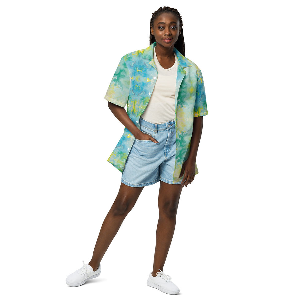 Thumbnail: Unisex button shirt Sea