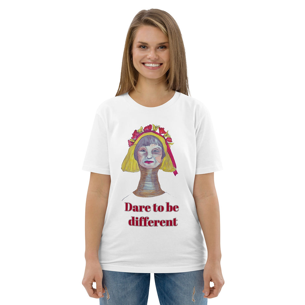 Thumbnail: T-shirt Dare to be different Unisex organic cotton mutliple colors