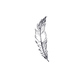 picture of feather, line drawing of feather
