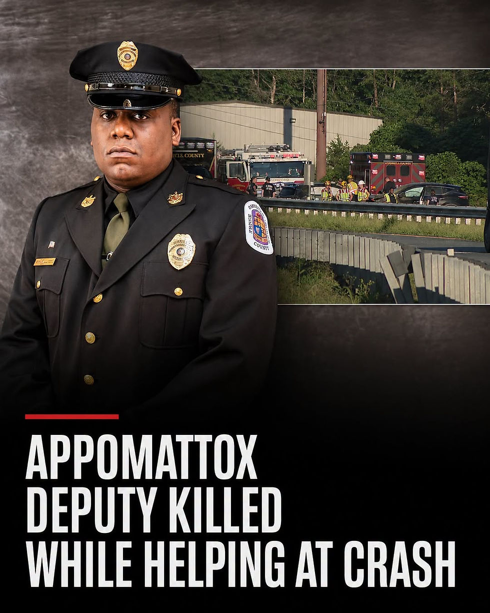 Appomattox County Deputy Killed While Helping at Crash Scene