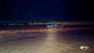 Crews Rescue Trapped Driver Moments Before Vehicle Swept Away by Floodwaters in Franklin County