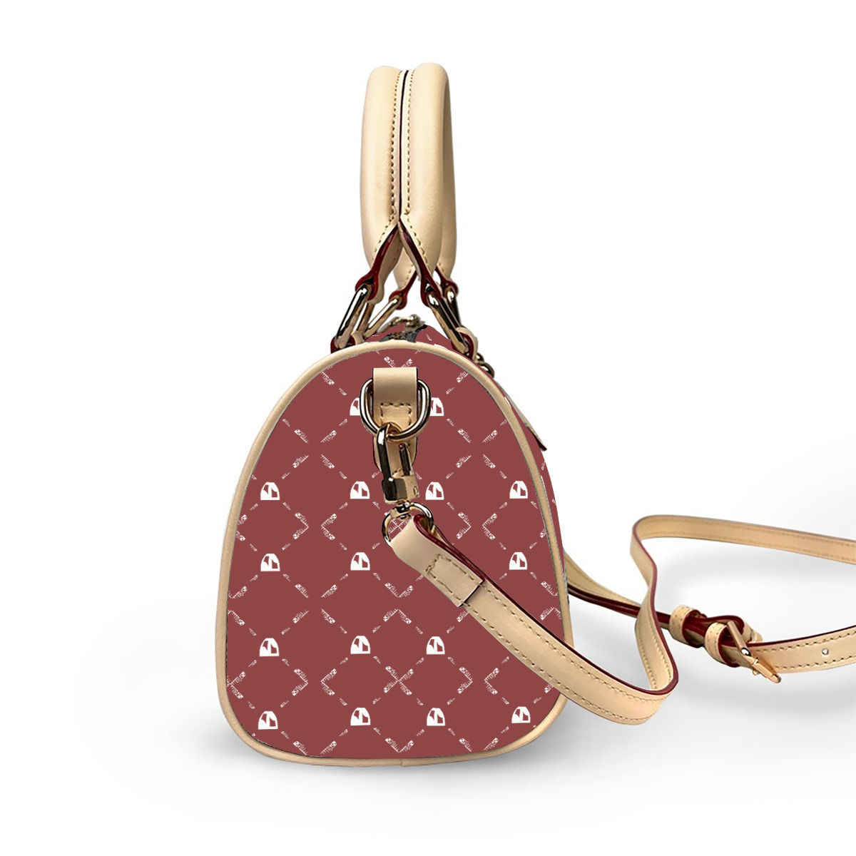 Classic Barrel-Shaped PU Leather Handbag