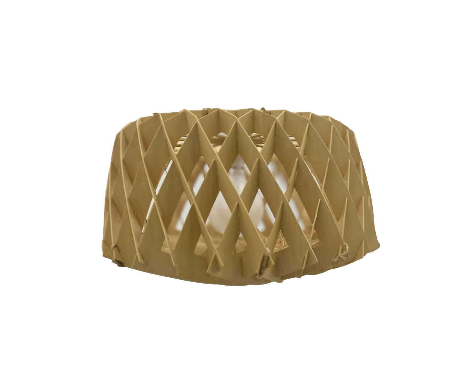 Wood Basket Hanging Lamp