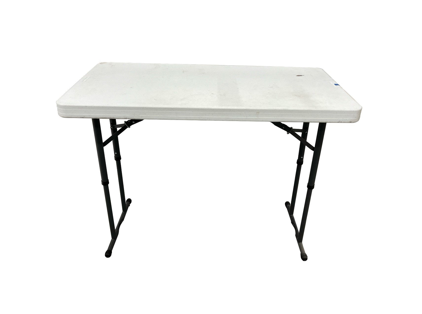 White Plastic Table with Adjustable Legs