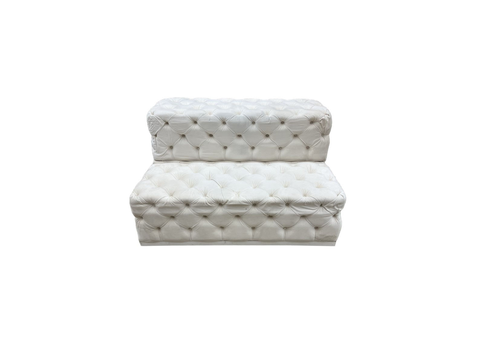 White Velvet Loveseat