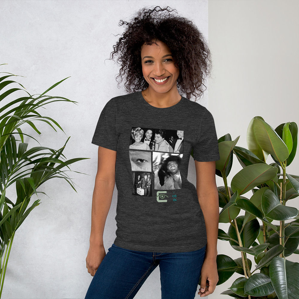 Dark Heather Gray James Brown Collage Short-Sleeve Unisex T-Shirt