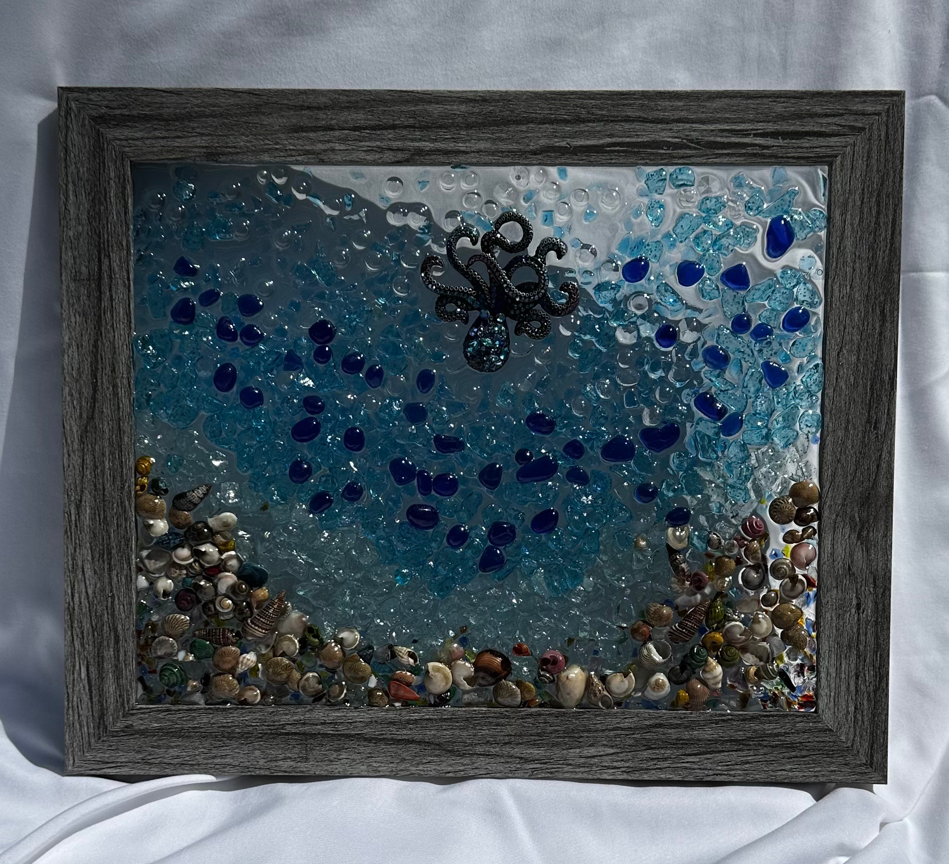 Octopuses Garden Resin and Sea Glass