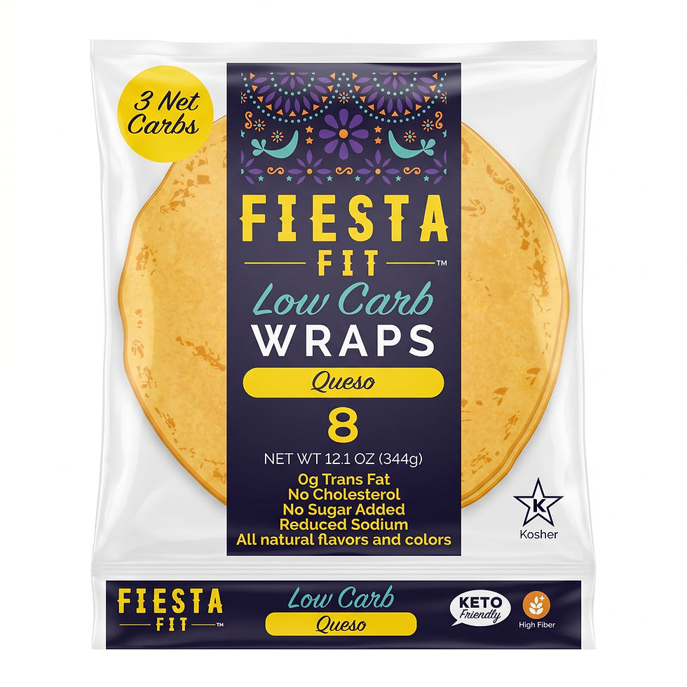 Thumbnail: Fiesta Fit Queso Low Carb Wraps (Pack of 3)