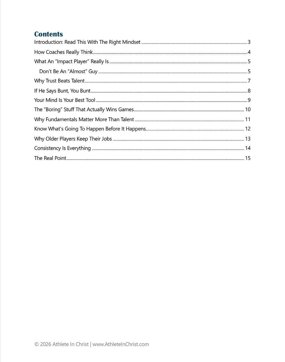 Thumbnail: The Starter’s Edge: A Short Guide to Earning a Starting Role (Baseball Edition)