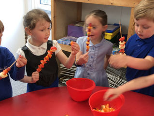 Team 1 Fruit Kebabs