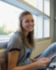 Student auf einem Bruch