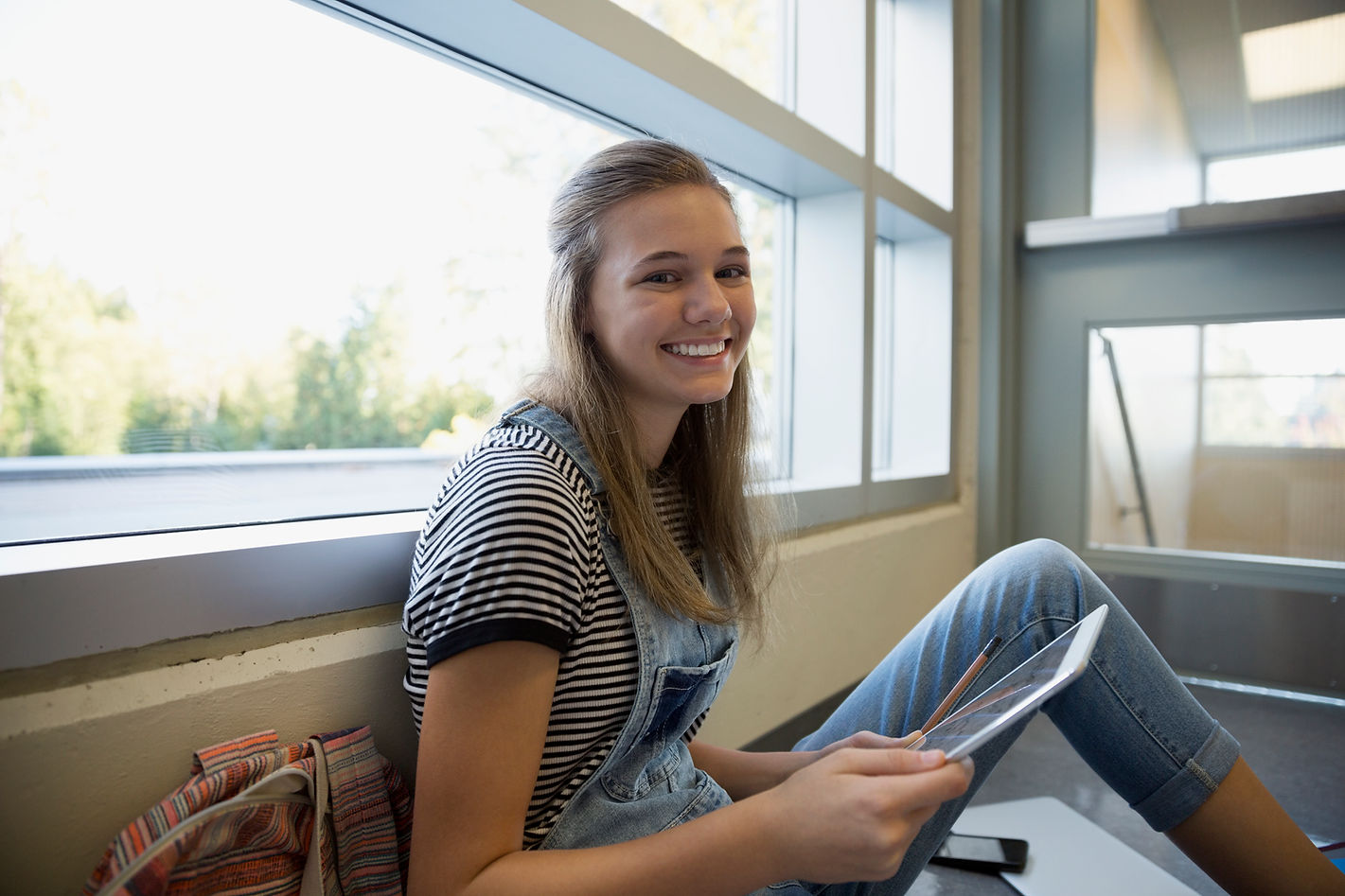 Étudiant sur une pause