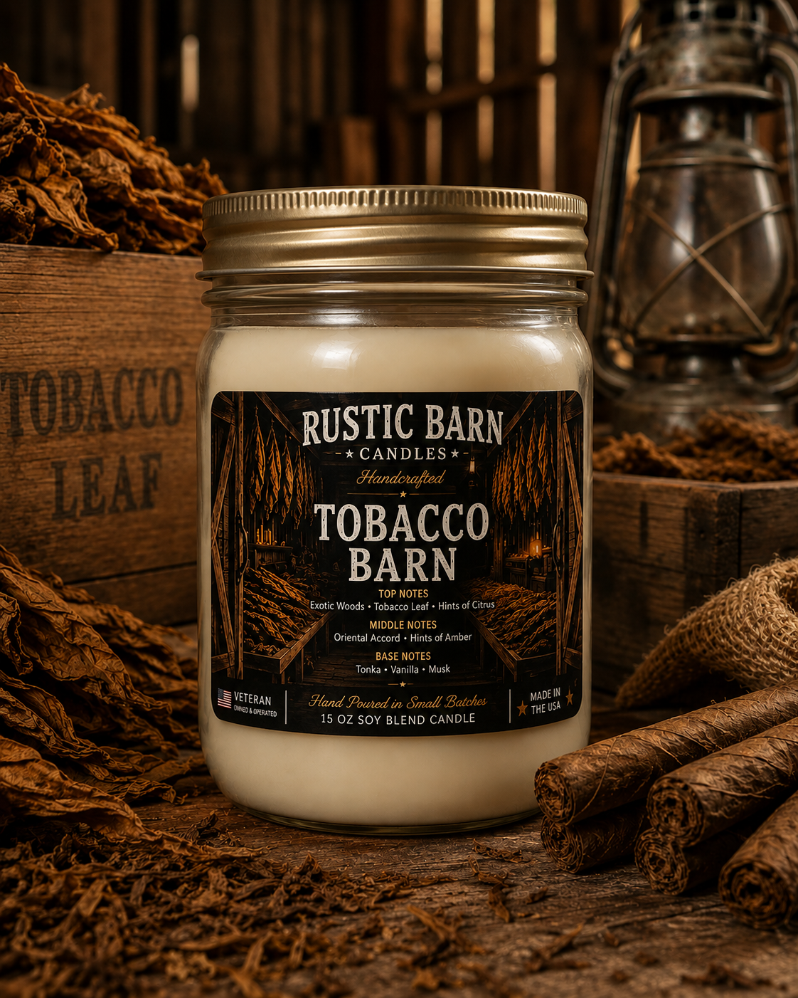 Tobacco Barn 15oz Scented Candle