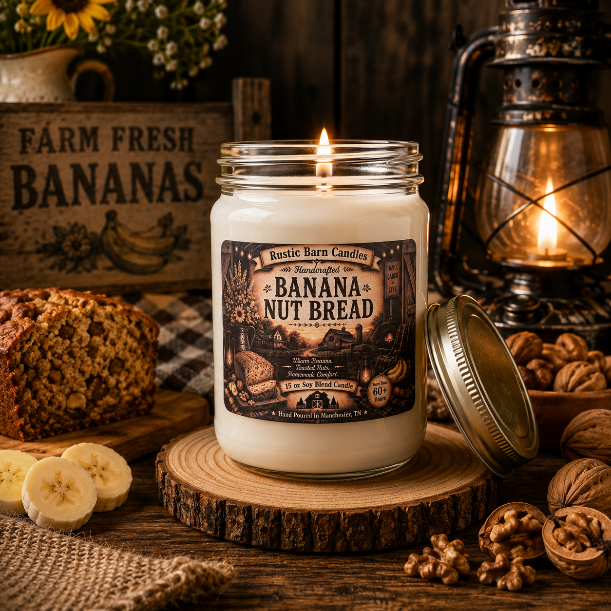 Banana Nut Bread 15oz Scented Candle