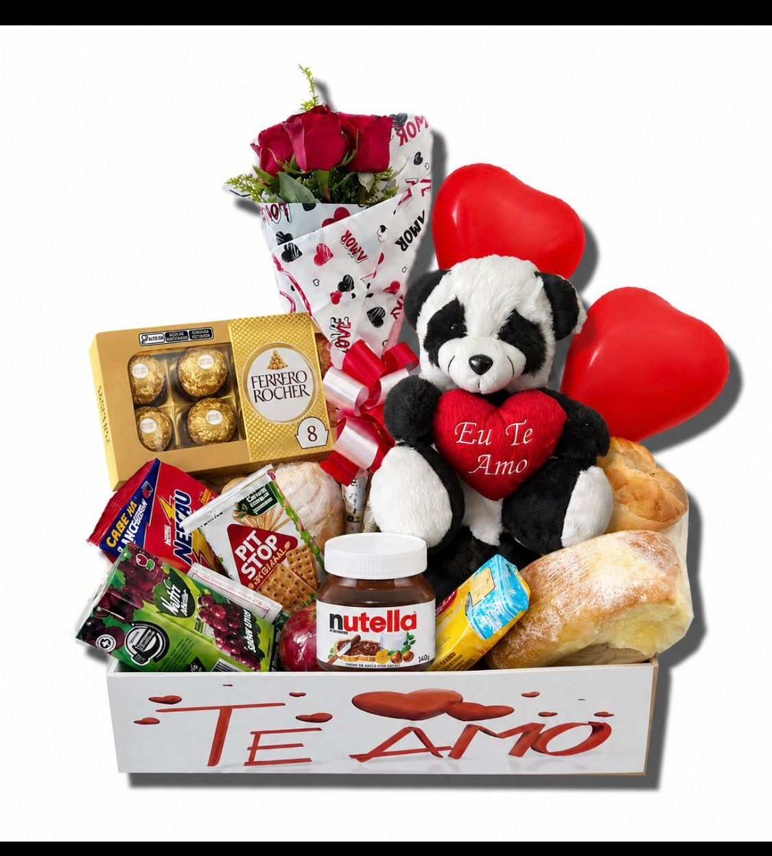 #Cesta Dia dos Namorados Especial c/Urso e Ferrero Rocher