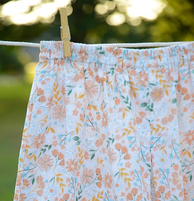 peach floral culottes