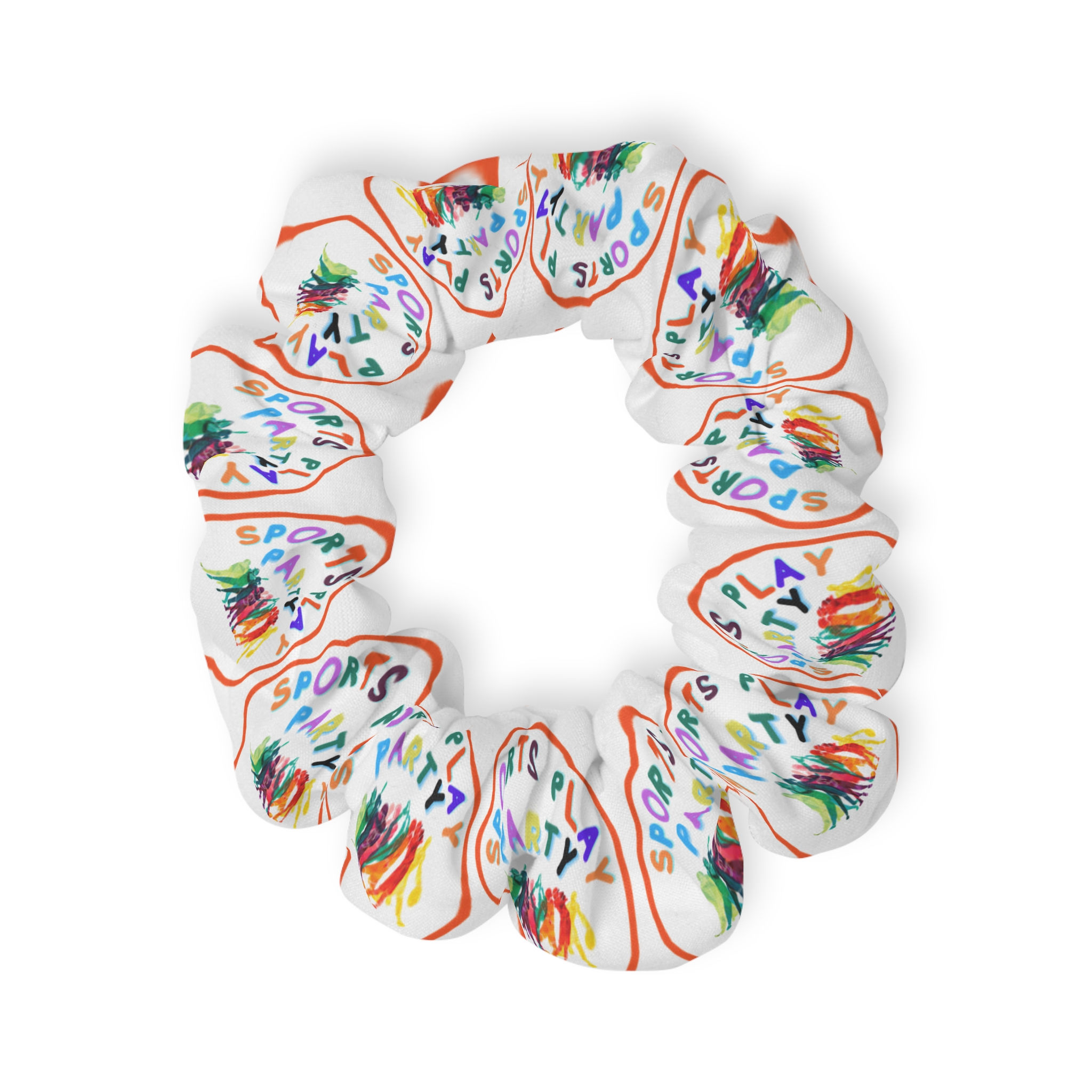 Colorful Sports Play Scrunchie 
