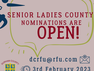 CLUB NOMINATIONS WANTED FOR SENIOR LADIES COUNTY TEAM!
