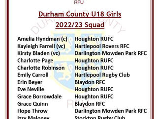 U18 Girls County Squad 2022 23