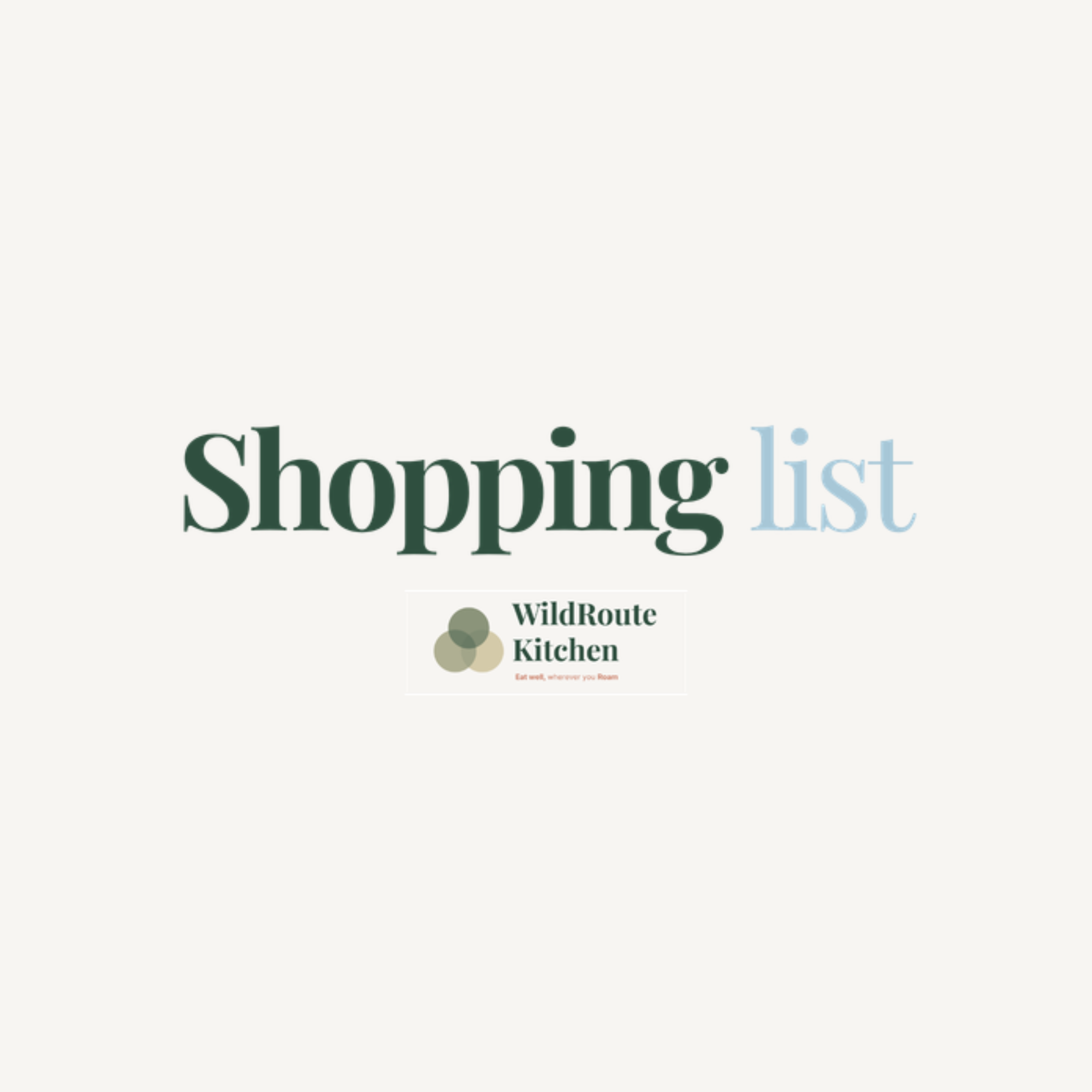 Shopping List PDF
