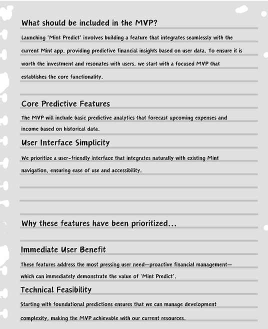 MVP Notes (Mint)