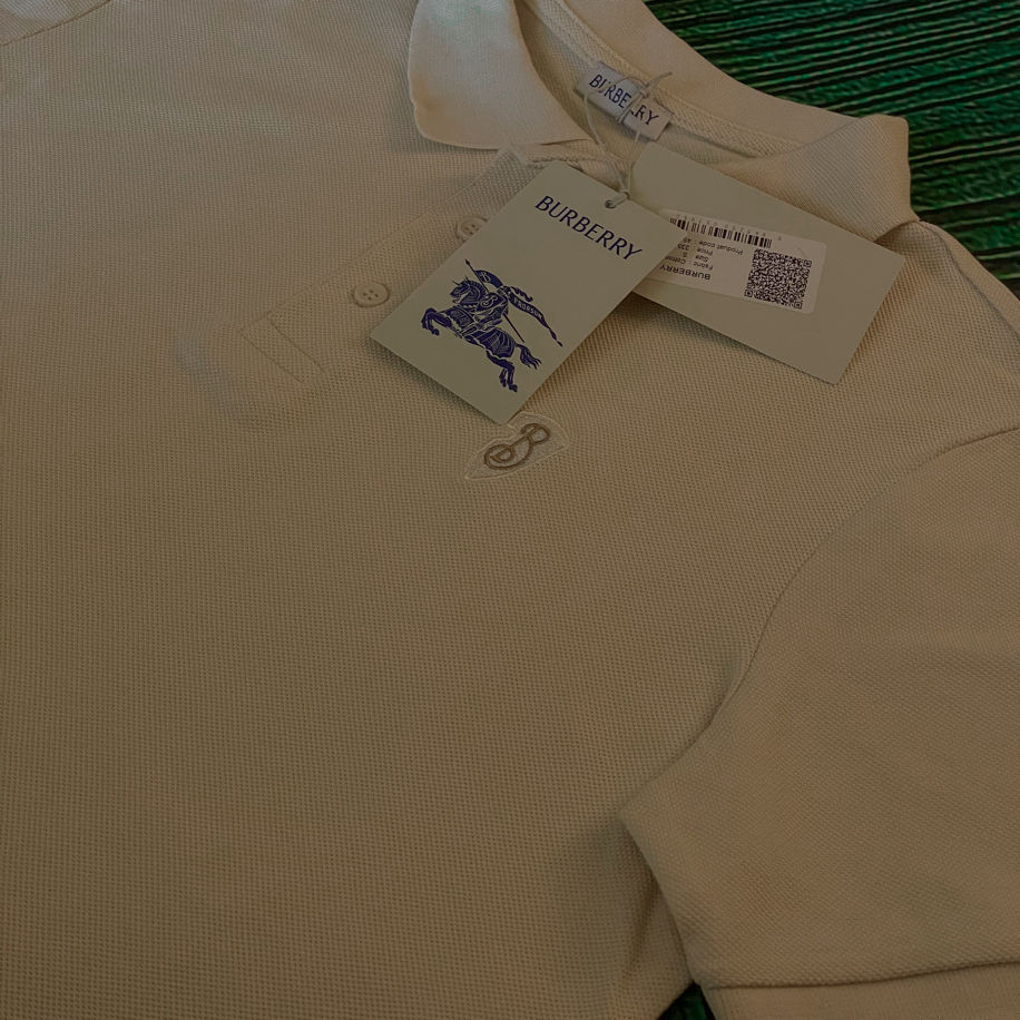 Burbery Polo Yaka (Bej)