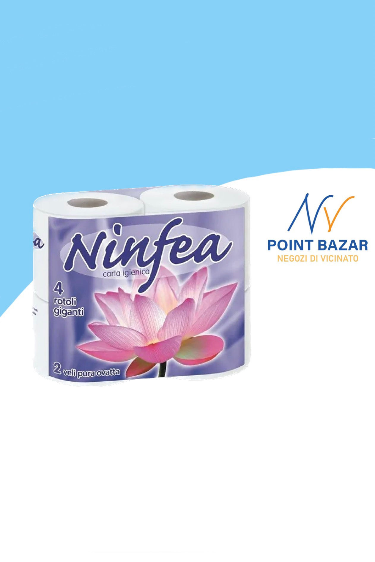 Carta Igienica Ninfea 4 rotoli 2 veli