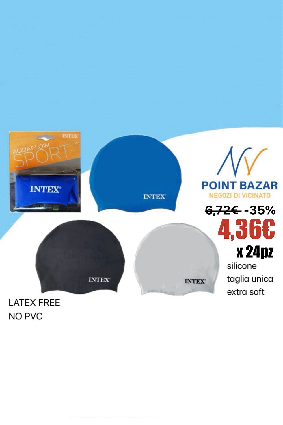 Intex cuffia per piscina 24pz