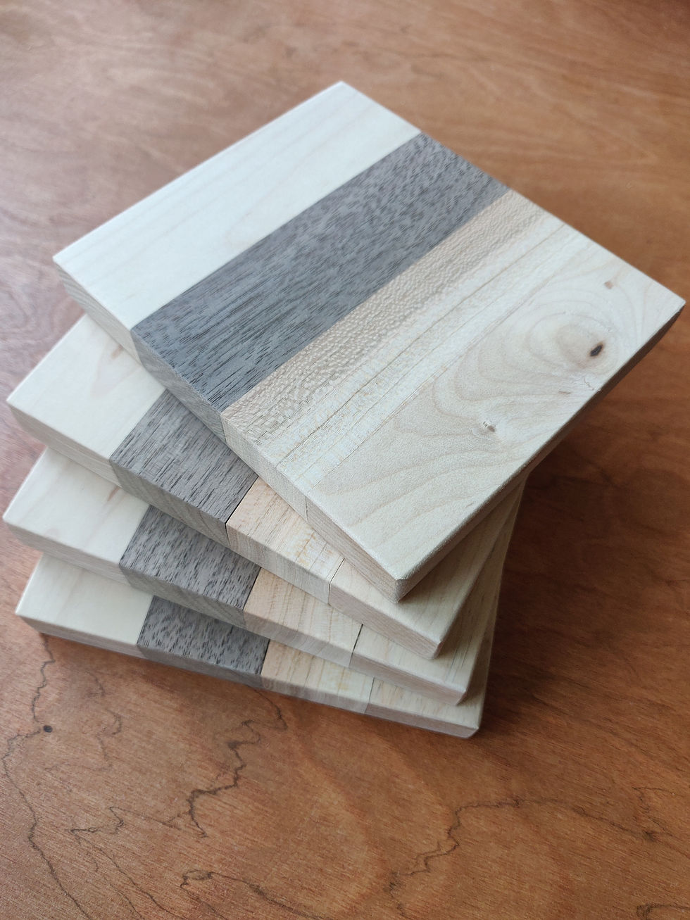 Quad-Wood Coasters