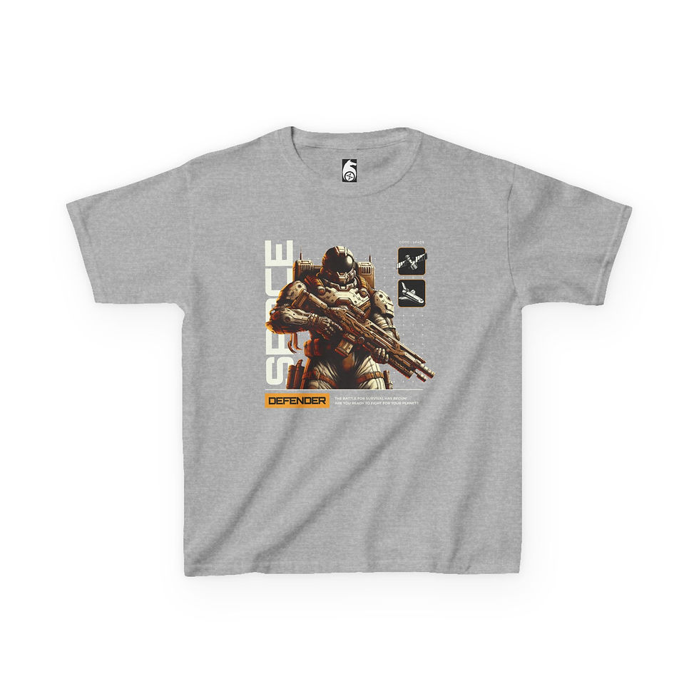 Thumbnail: Space Defender - Kids Heavy Cotton™ Tee