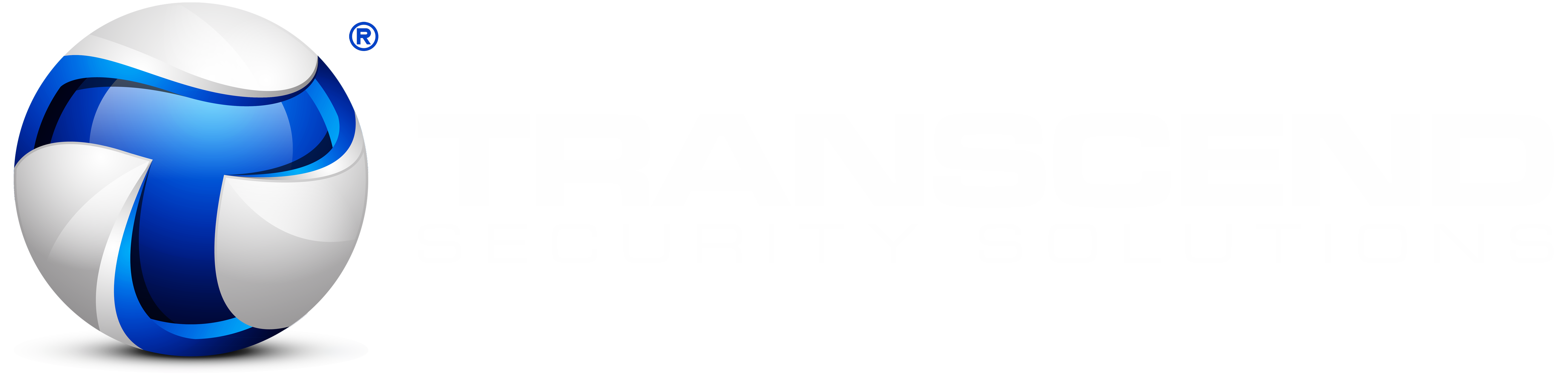 Transcend Security Solutions logo, featuring a stylized 'T' within a blue and white globe