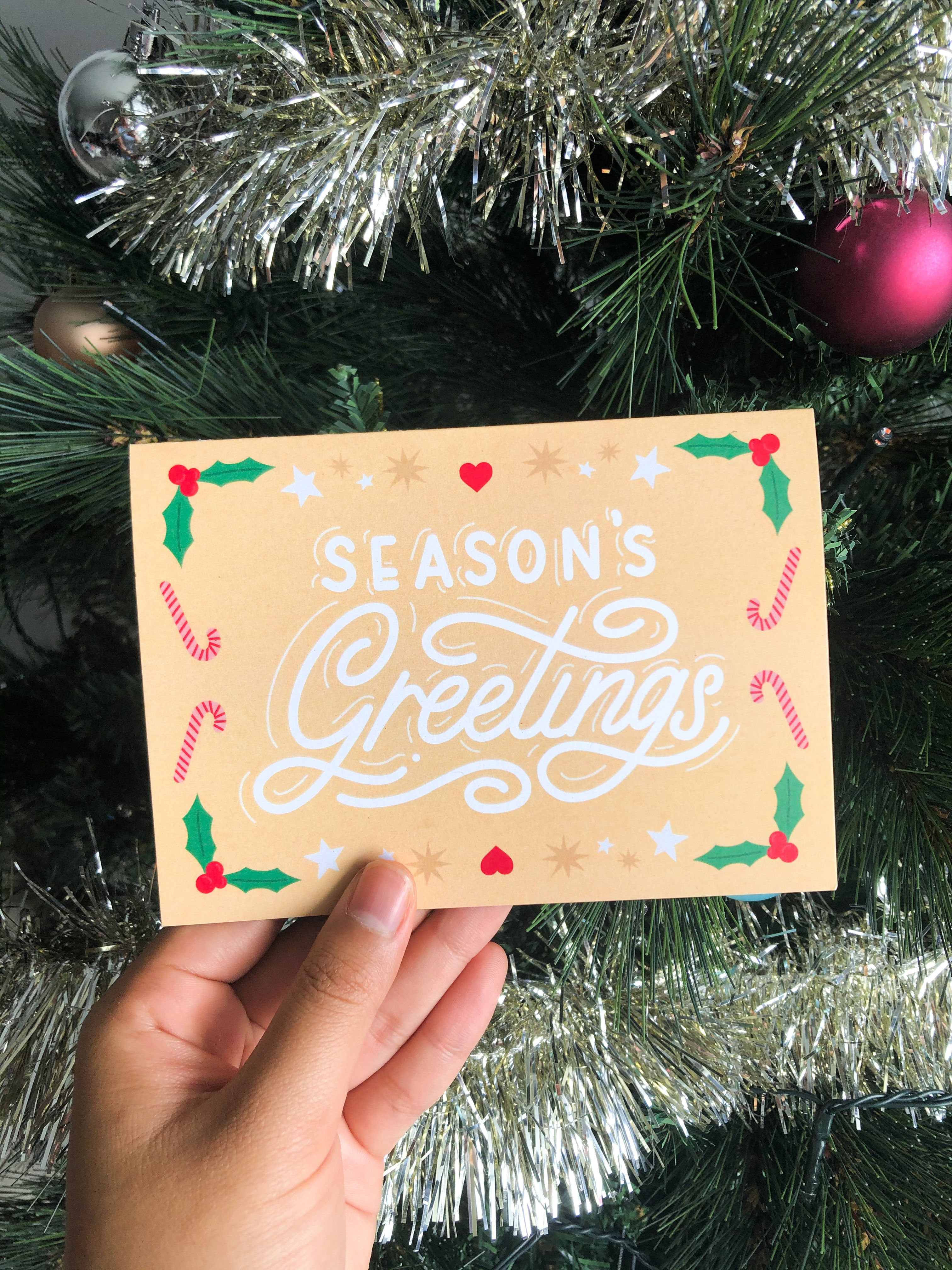 Seasons Greetings Christmas Card