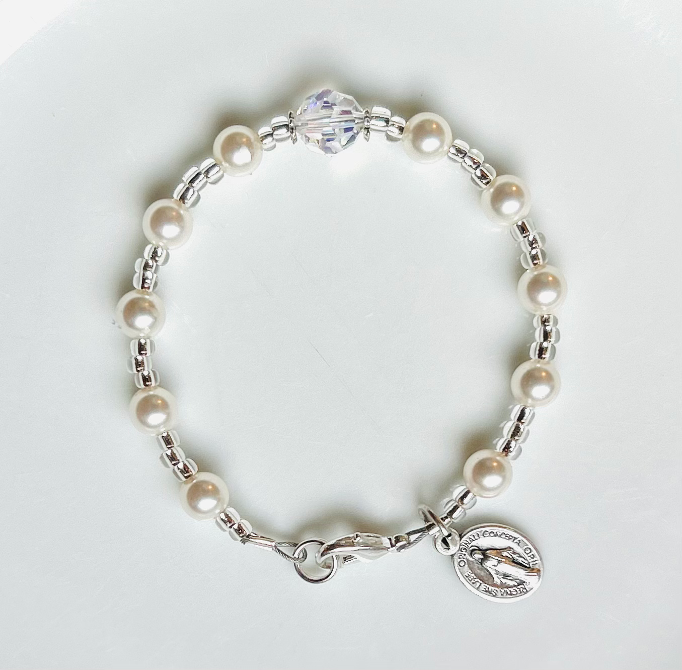 Pearl & Crystal Decade Bracelet