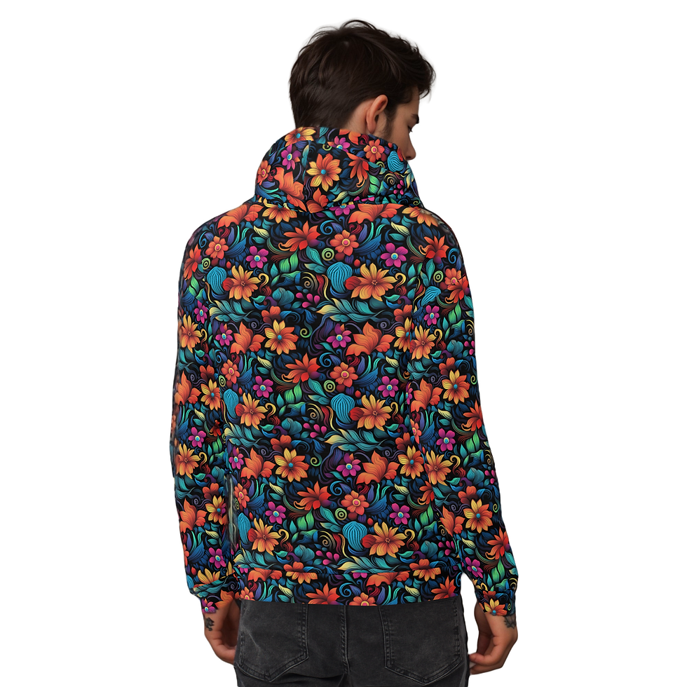 Thumbnail: Vibrant Floral - Zip Hoodie