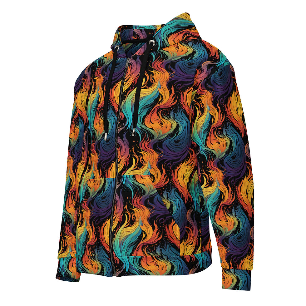 Thumbnail: Elemental Flames - Zip Hoodie 