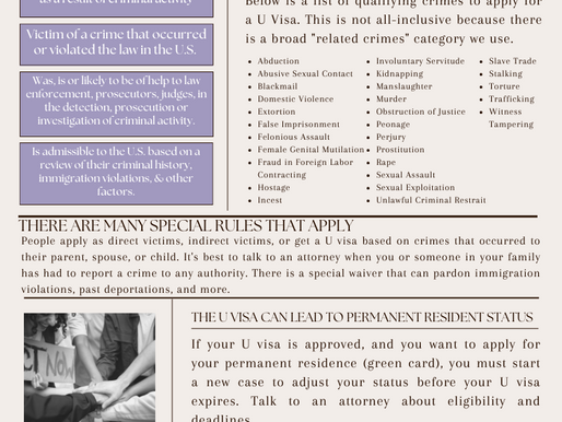 Learn About the U Visa for Survivors of Crime