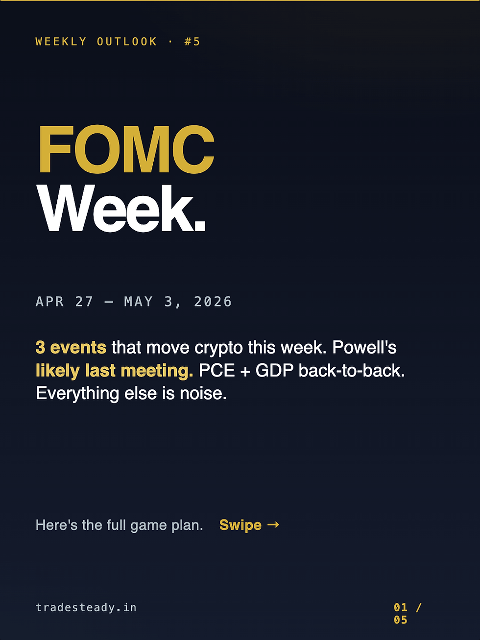 Crypto Weekly Outlook (April 27 – May 3, 2026): The Most Eventful Week of 2026