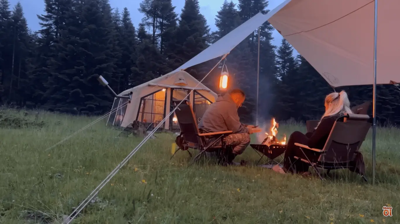 Tent benefits for a large family.