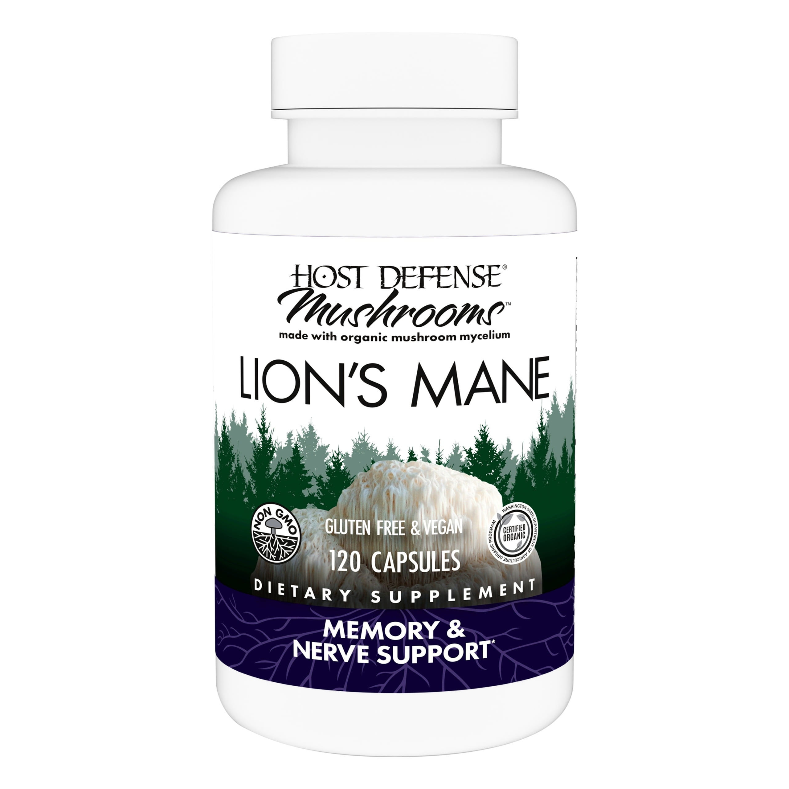 Host Defense Lion's Mane - 120 Capsules (60 Servings)