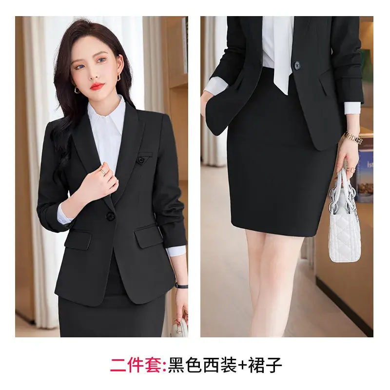 Thumbnail: S-4xl Occupational Work Suit High End Temperament Interview Suit Blazer+pants