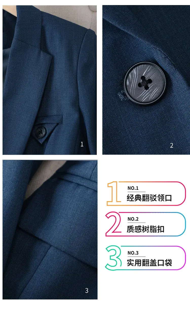Thumbnail: S-4xl Occupational Work Suit High End Temperament Interview Suit Blazer+pants