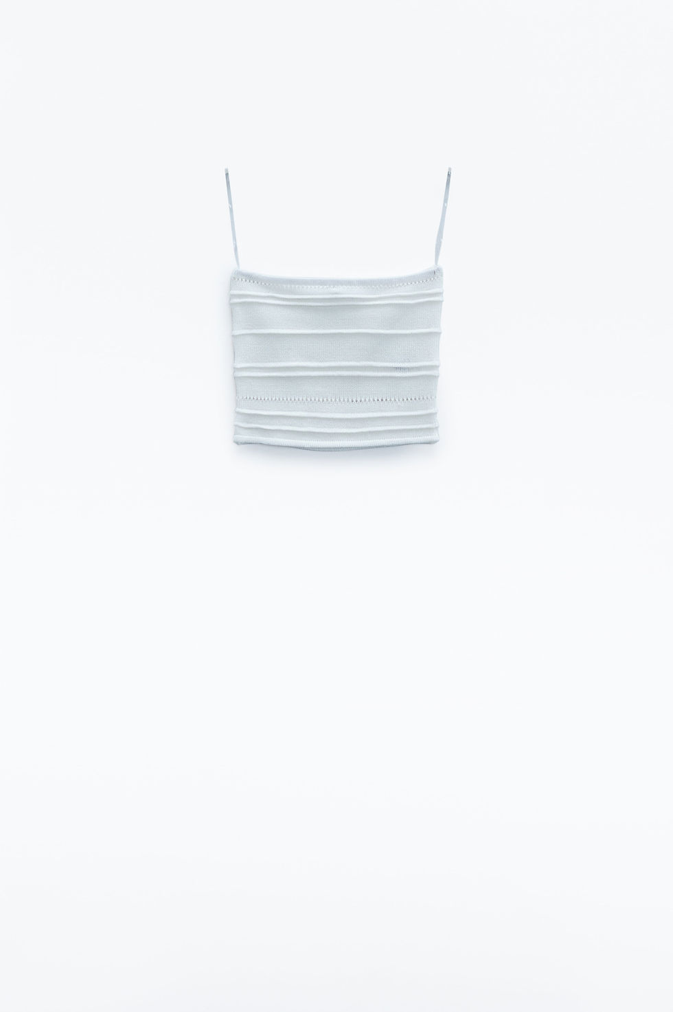 Thumbnail: Strapless Knitted Bodycon Top in White