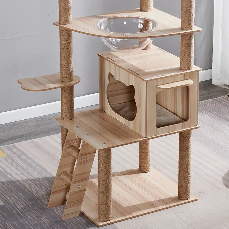 Thumbnail: Cat Scratcher Tower Home Furniture Cat Toys Tree Pets Hammock Sisal Post Climb
