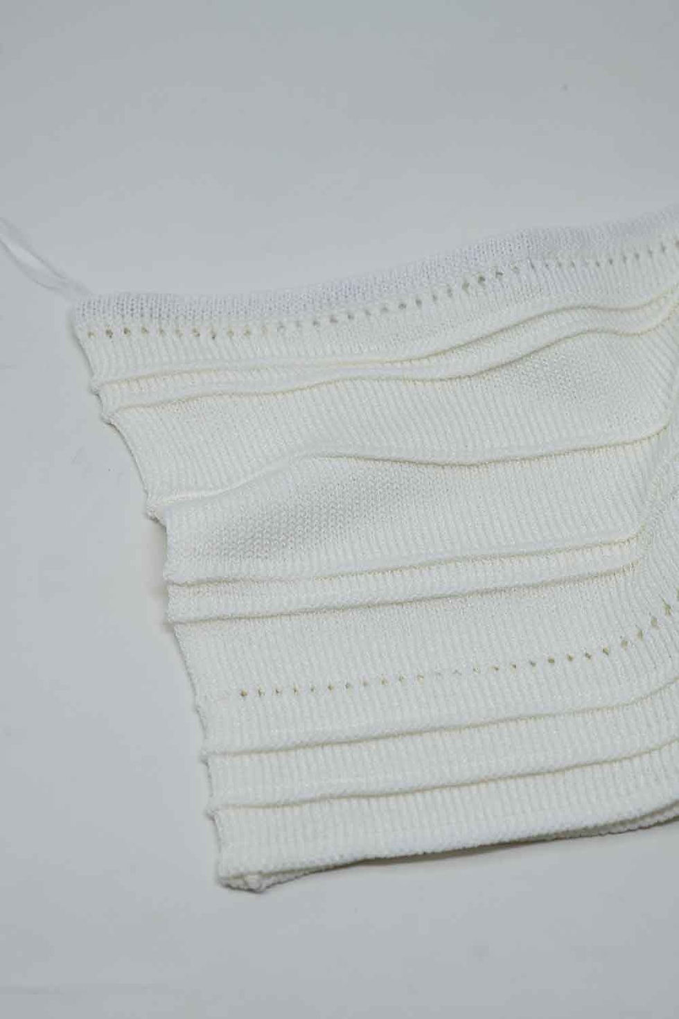 Thumbnail: Strapless Knitted Bodycon Top in White