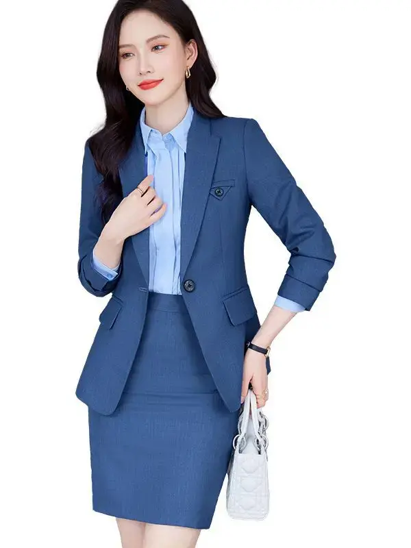 Thumbnail: S-4xl Occupational Work Suit High End Temperament Interview Suit Blazer+pants