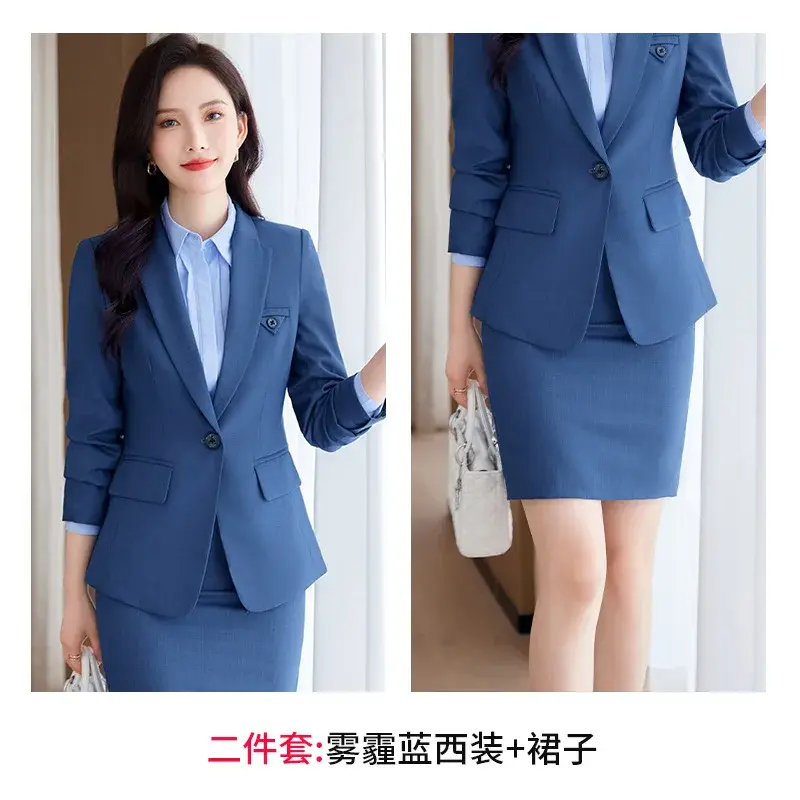 Thumbnail: S-4xl Occupational Work Suit High End Temperament Interview Suit Blazer+pants