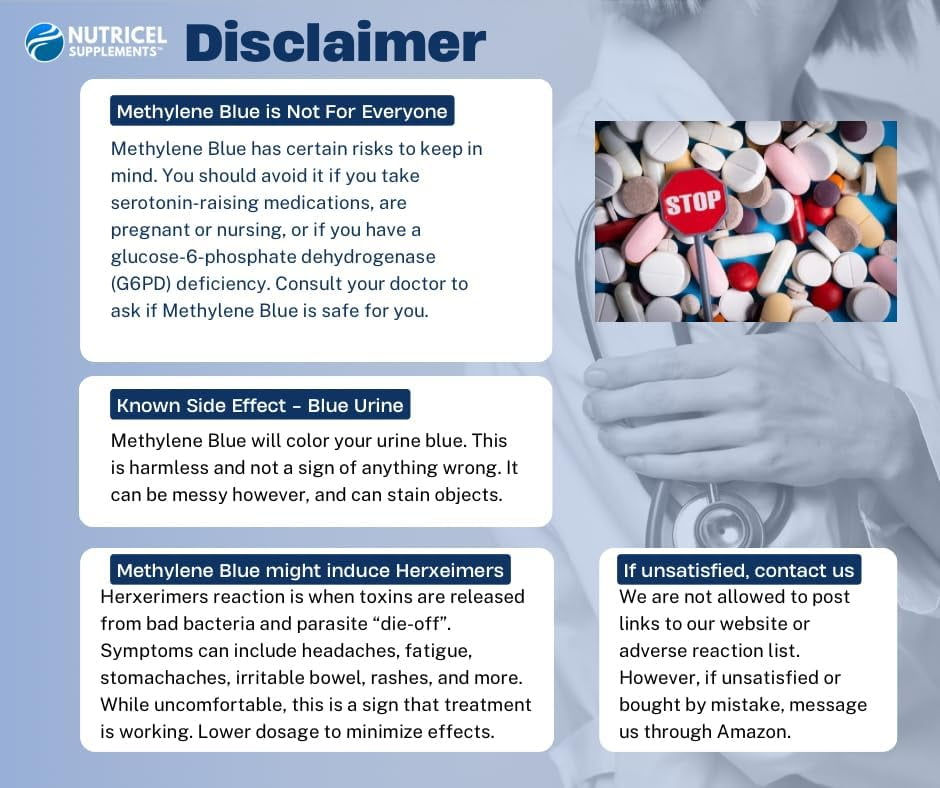 Thumbnail: Methylene Blue (USP Grade) Supplements, Capsule Form, with added Vitamin C Ester