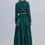 Thumbnail: Tiered Maxi Wrap Dress With Long Sleeve in Green