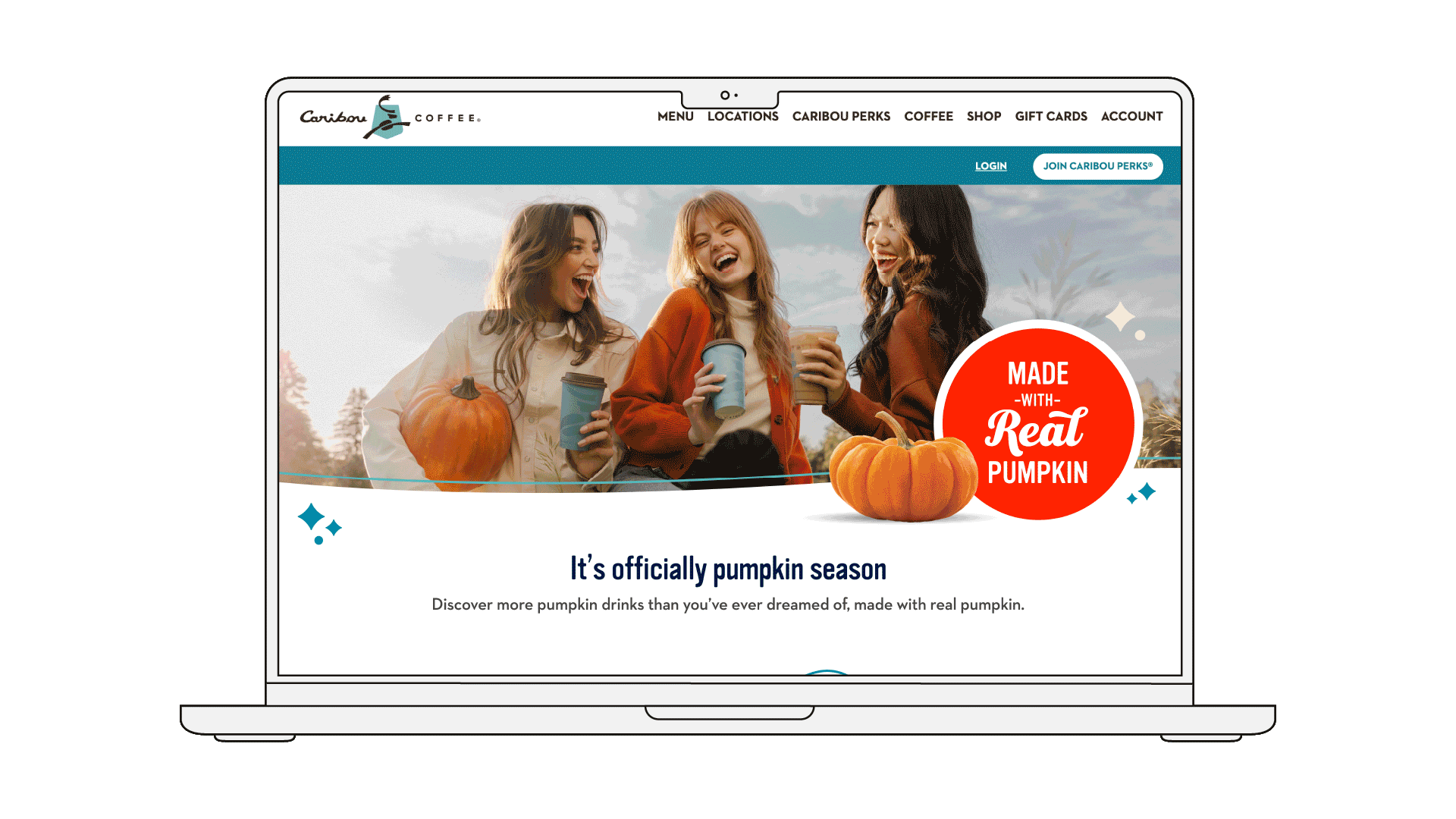 Caribou Coffee Fall 2024 Web Design Animation